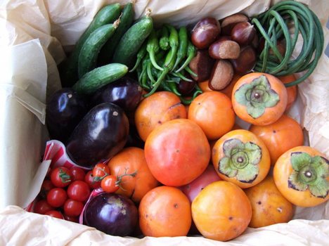 Autumn fruit and vegetables